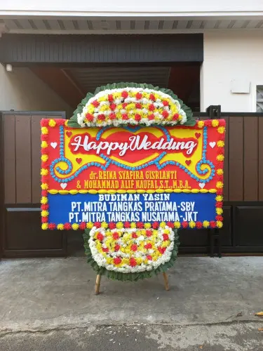 Papan Bunga Pernikahan manis jaya