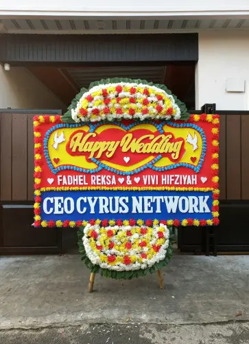 Papan Bunga Pernikahan manis jaya